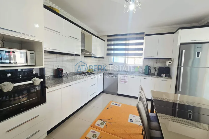 Purchase 3+1 apartment for residence permit and citizenship in Alanya - from the owner with furniture, Oba district 10