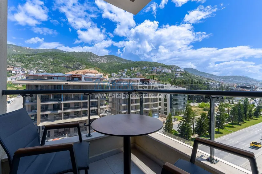 Purchase 1+1 apartment in the center of Alanya — furniture, mountain view, 250 meters from Cleopatra beach 11