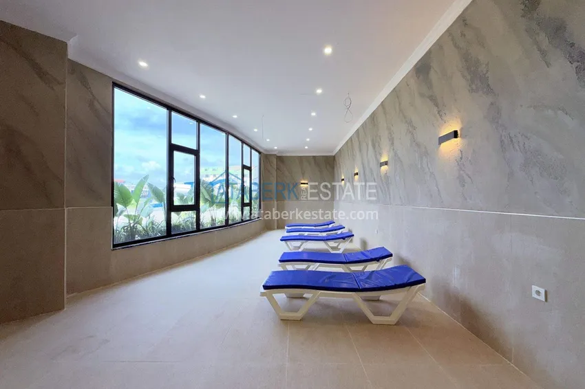 1+1 apartment in Alanya with sea view - premium residential complex in Avsallar 21