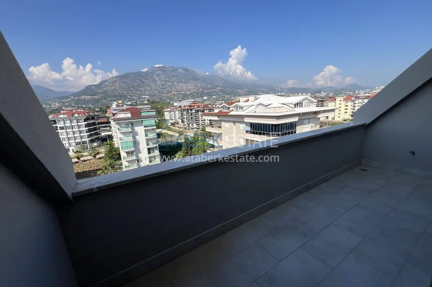 Kupuj Dwupoziomowy penthouse 2+1 przy plaży w Alanya, dzielnica Kestel 2