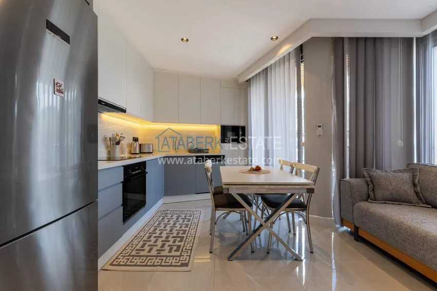 Purchase 1+1 apartment in the center of Alanya — furniture, mountain view, 250 meters from Cleopatra beach 3