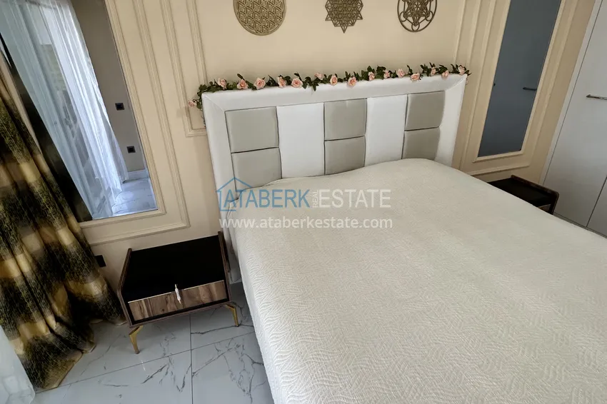 Purchase 1+1 apartment in Alanya, Cikcilli district - furnished and with sea view, glazed balcony 12 