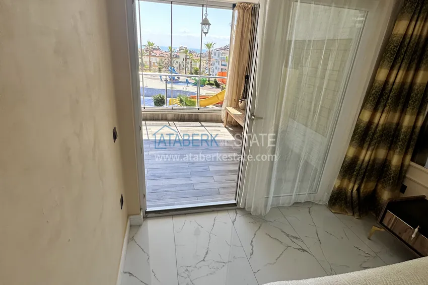 Purchase 1+1 apartment in Alanya, Cikcilli district - furnished and with sea view, glazed balcony 14 