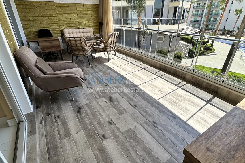 Purchase 1+1 apartment in Alanya, Cikcilli district - furnished and with sea view, glazed balcony 15 
