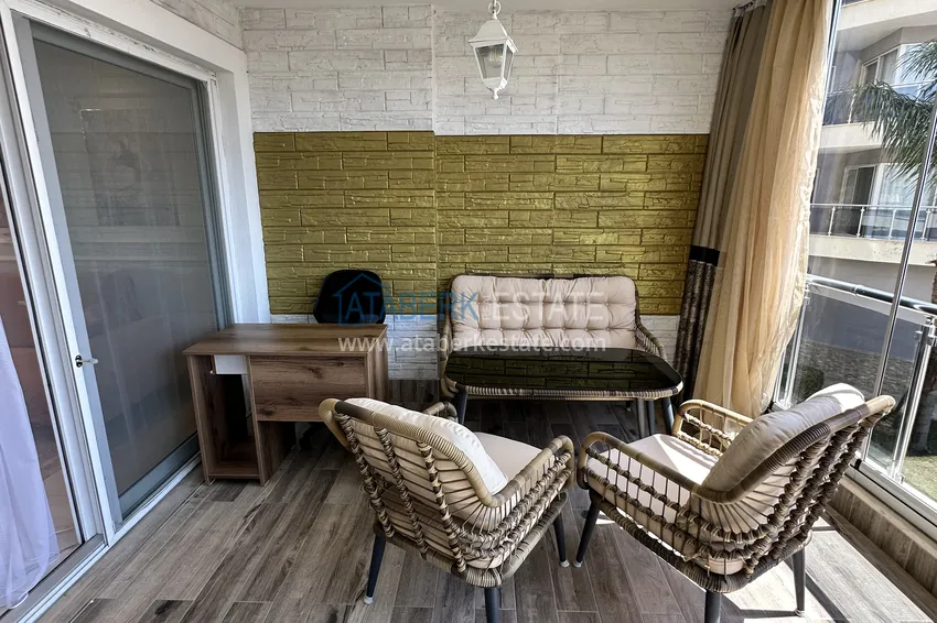 Purchase 1+1 apartment in Alanya, Cikcilli district - furnished and with sea view, glazed balcony 16 