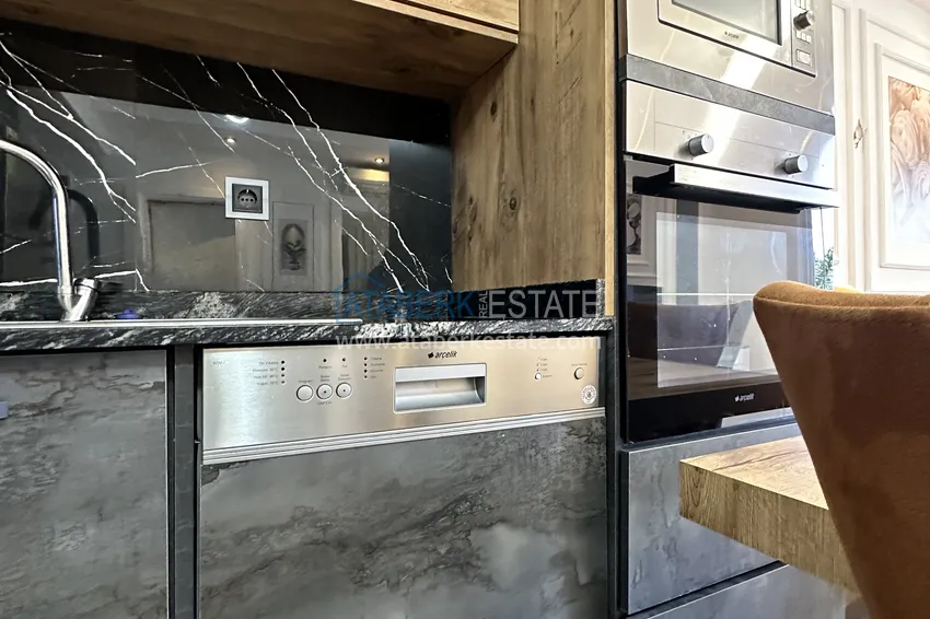 Purchase 1+1 apartment in Alanya, Cikcilli district - furnished and with sea view, glazed balcony 5 