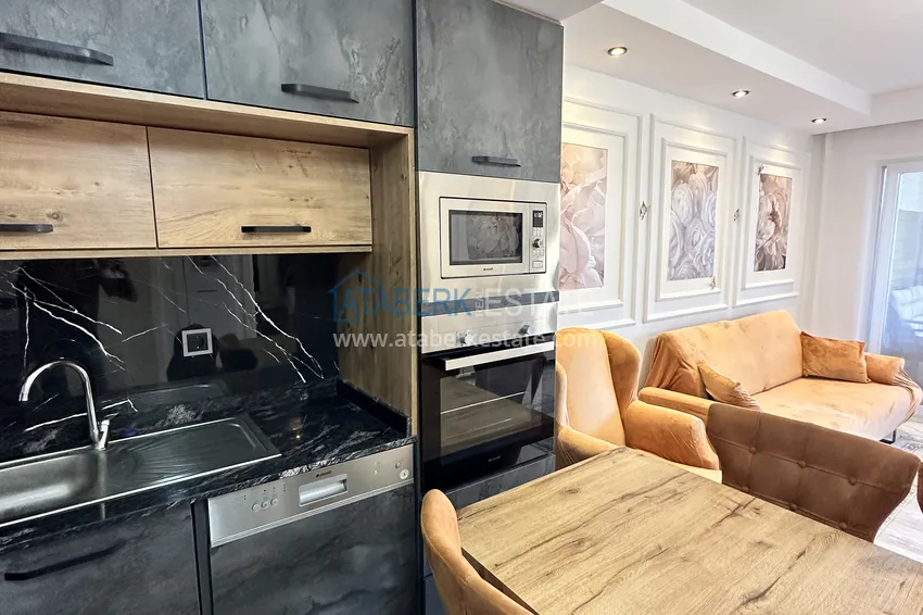 Purchase 1+1 apartment in Alanya, Cikcilli district - furnished and with sea view, glazed balcony 6 