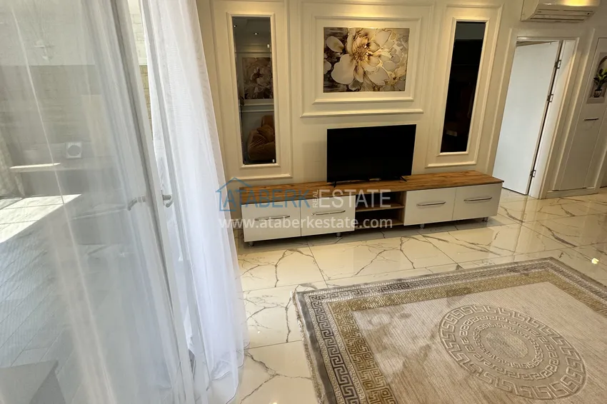 Purchase 1+1 apartment in Alanya, Cikcilli district - furnished and with sea view, glazed balcony 9 
