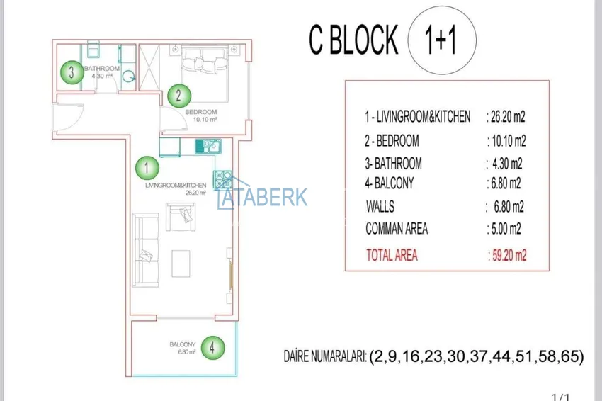 Buy cheap 1+1 apartments in Alanya at a special price from the owner - interest-free installments up to 12 months 2